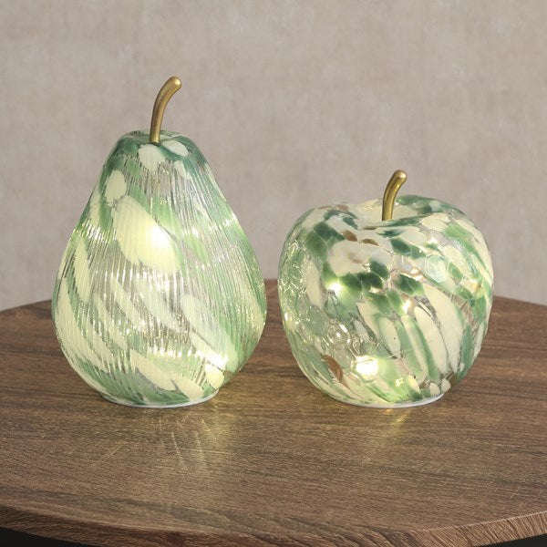 LED Green Spotted Decorative Glass Pear
