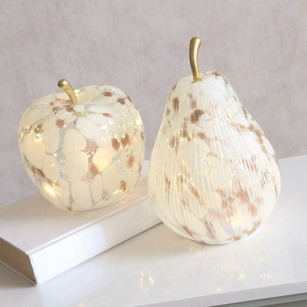 LED Gold Decorative Glass Spotted Pear