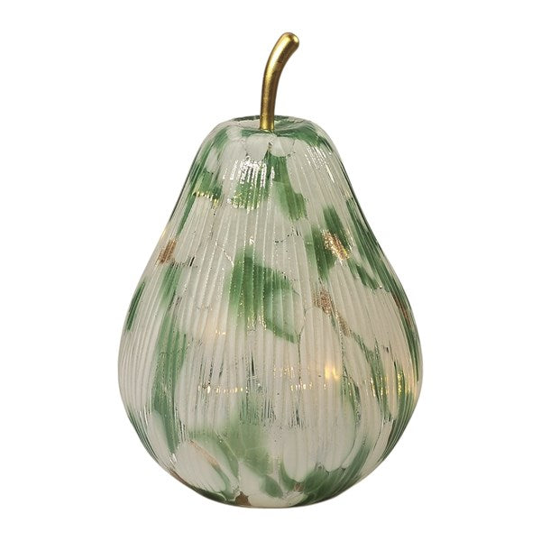 LED Green Spotted Decorative Glass Pear