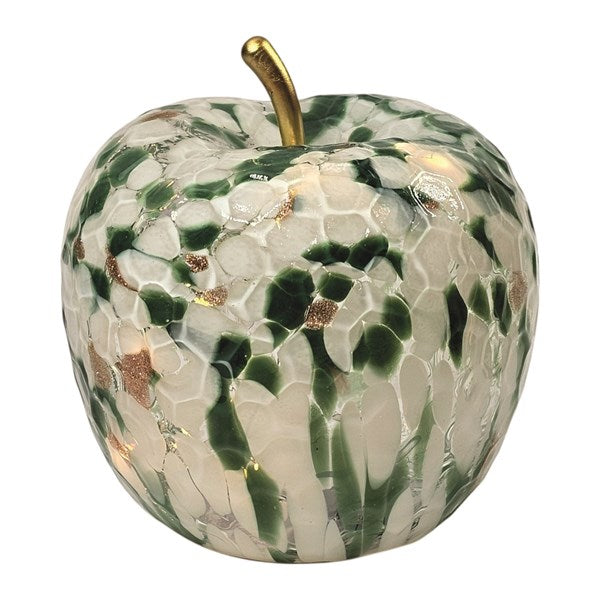 LED Green Spotted Decorative Glass Apple