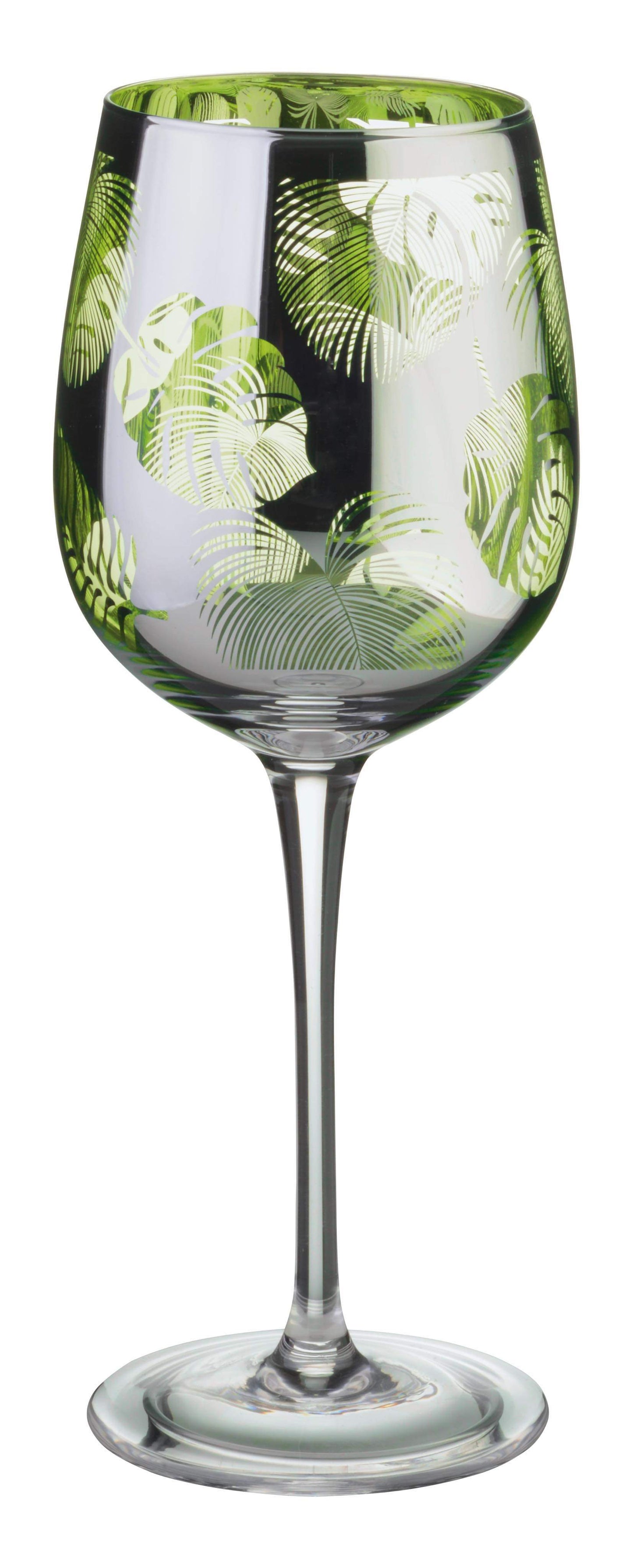 Tropical Palm Wine Glass Set Of 2