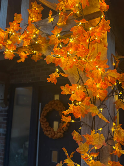 Warm White LED Maple Garland – Christmas decoration at Leya Buster Interiors