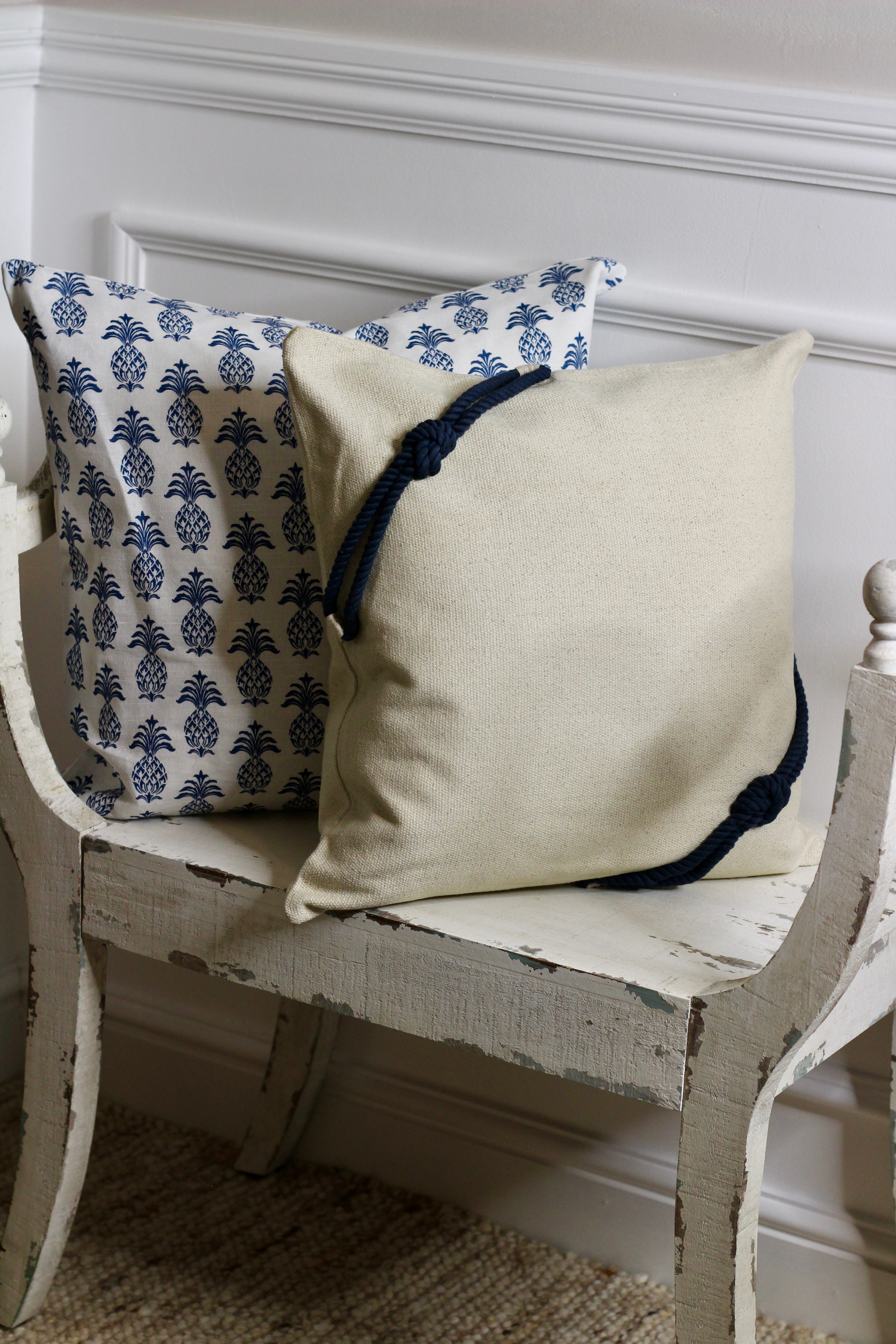 Blue Rope Cushion Blue Rope Cushion – Leya Buster Interiors