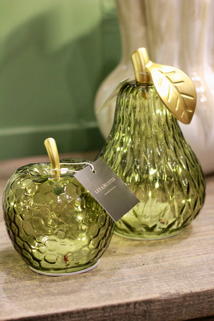 LED Glass Apple Decorative Light styled view – Leya Buster Interiors