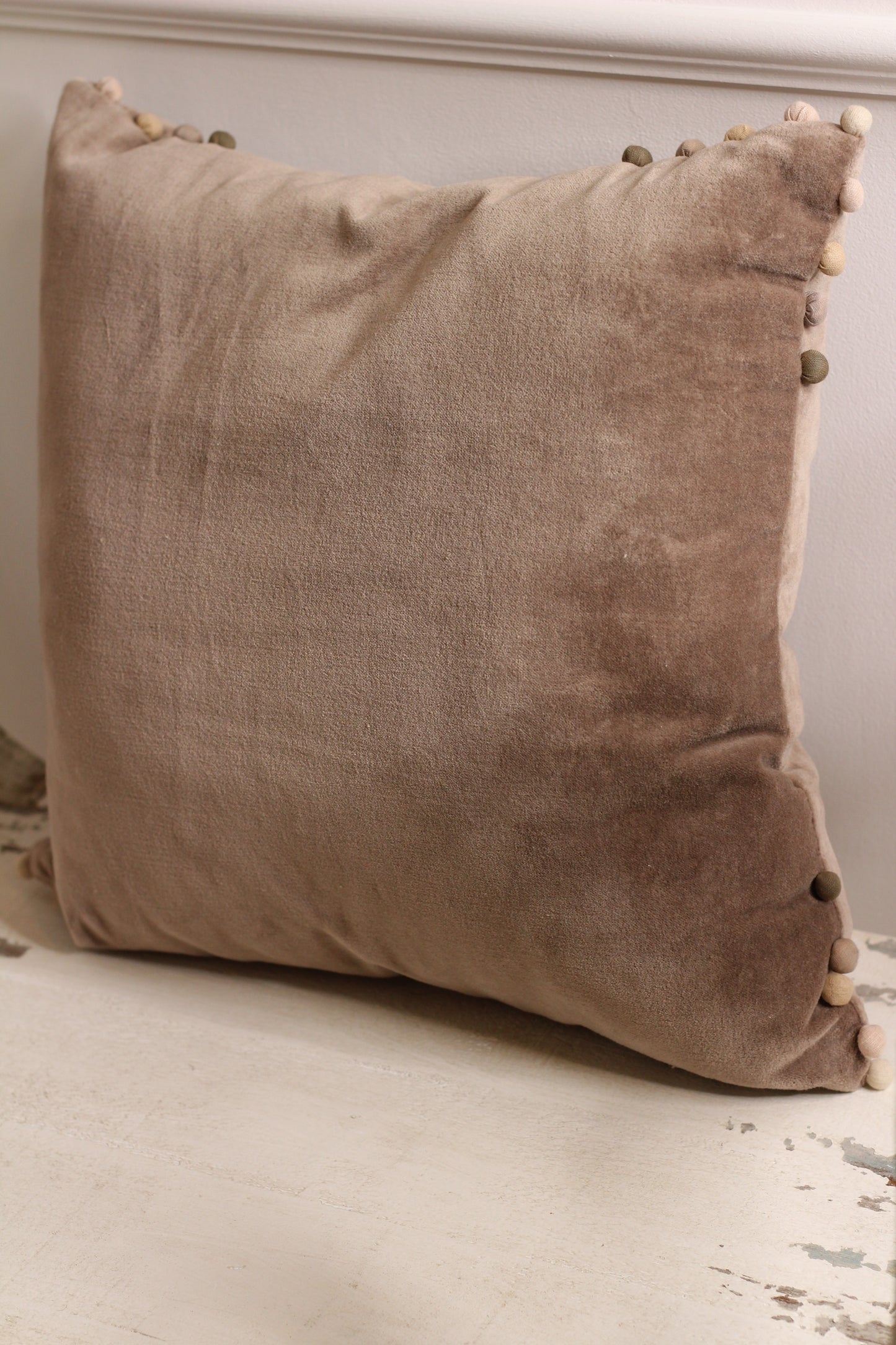 Velvet Cushion Taupe