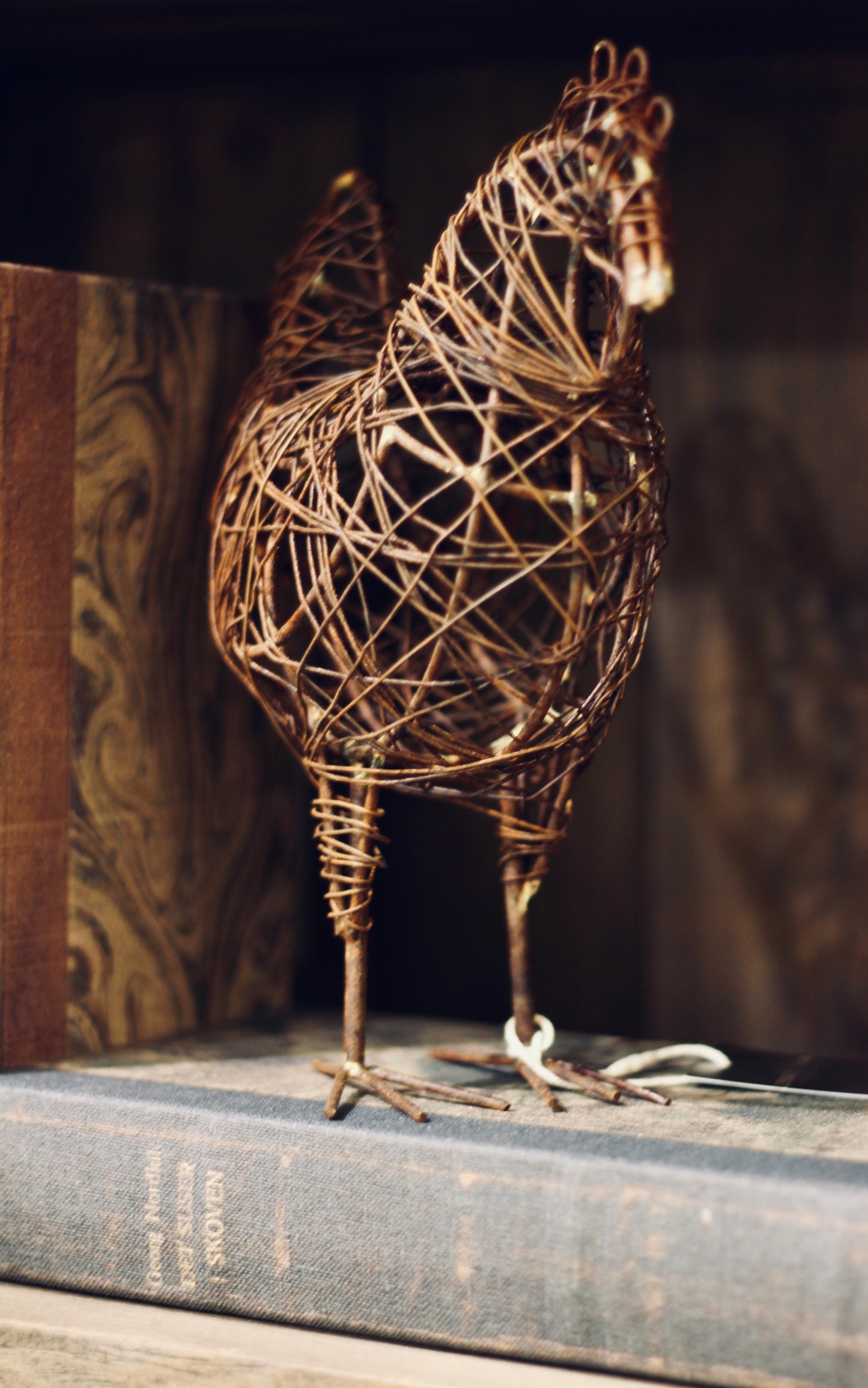 Rustic Decorative Wire Hen