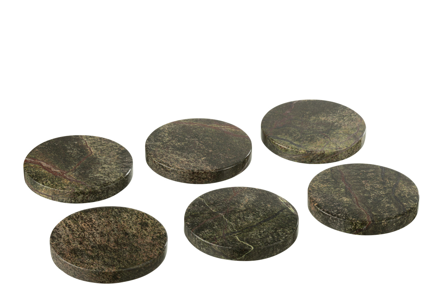 Green Marble Coasters Set Of 6