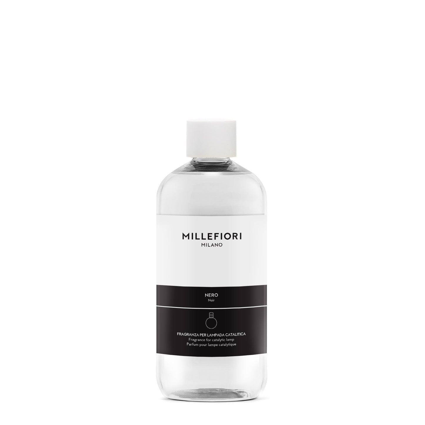 Millefiori Nero Lamp Fragrance 500ml refill bottle