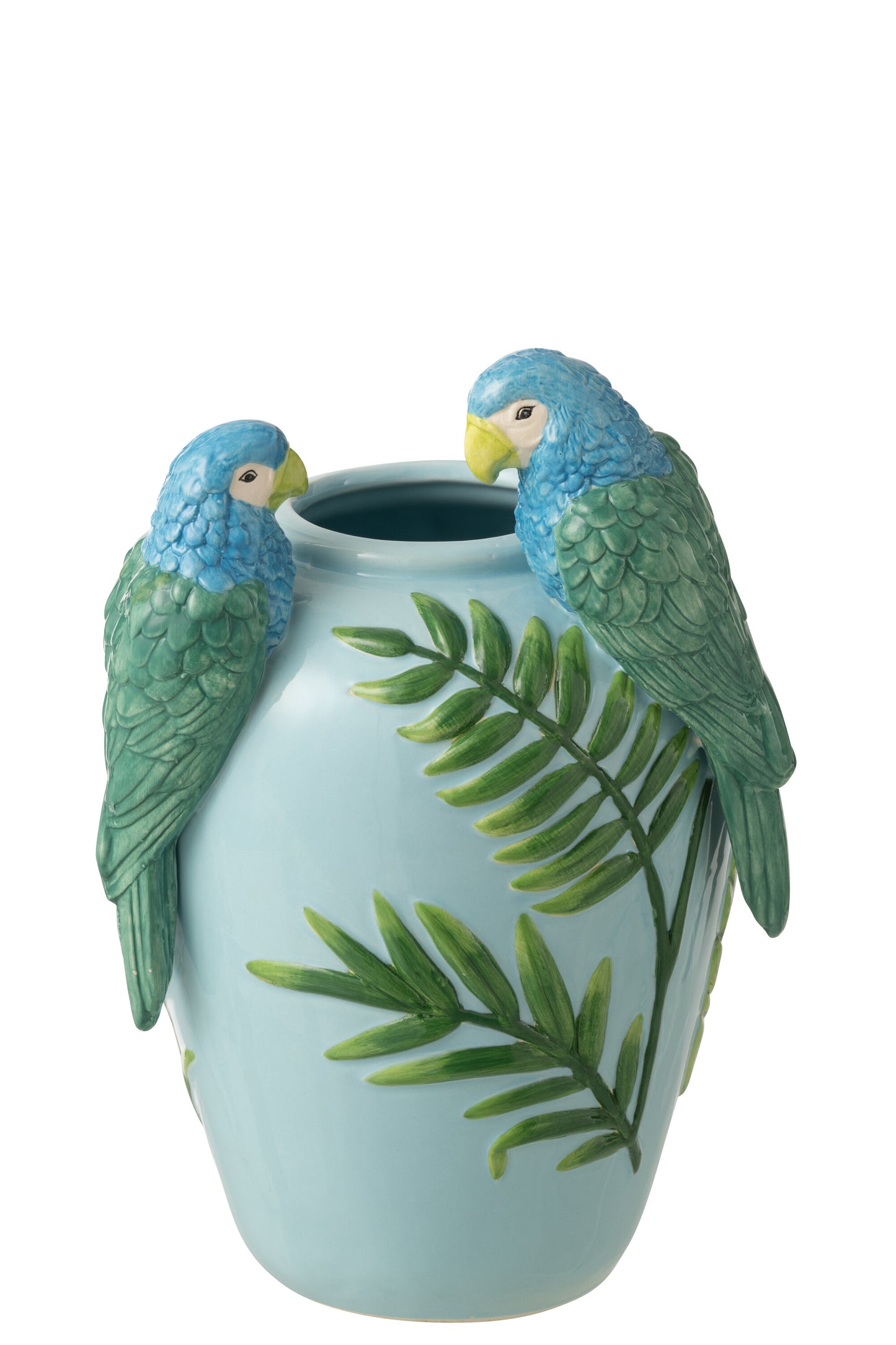 Green Parrot Vase
