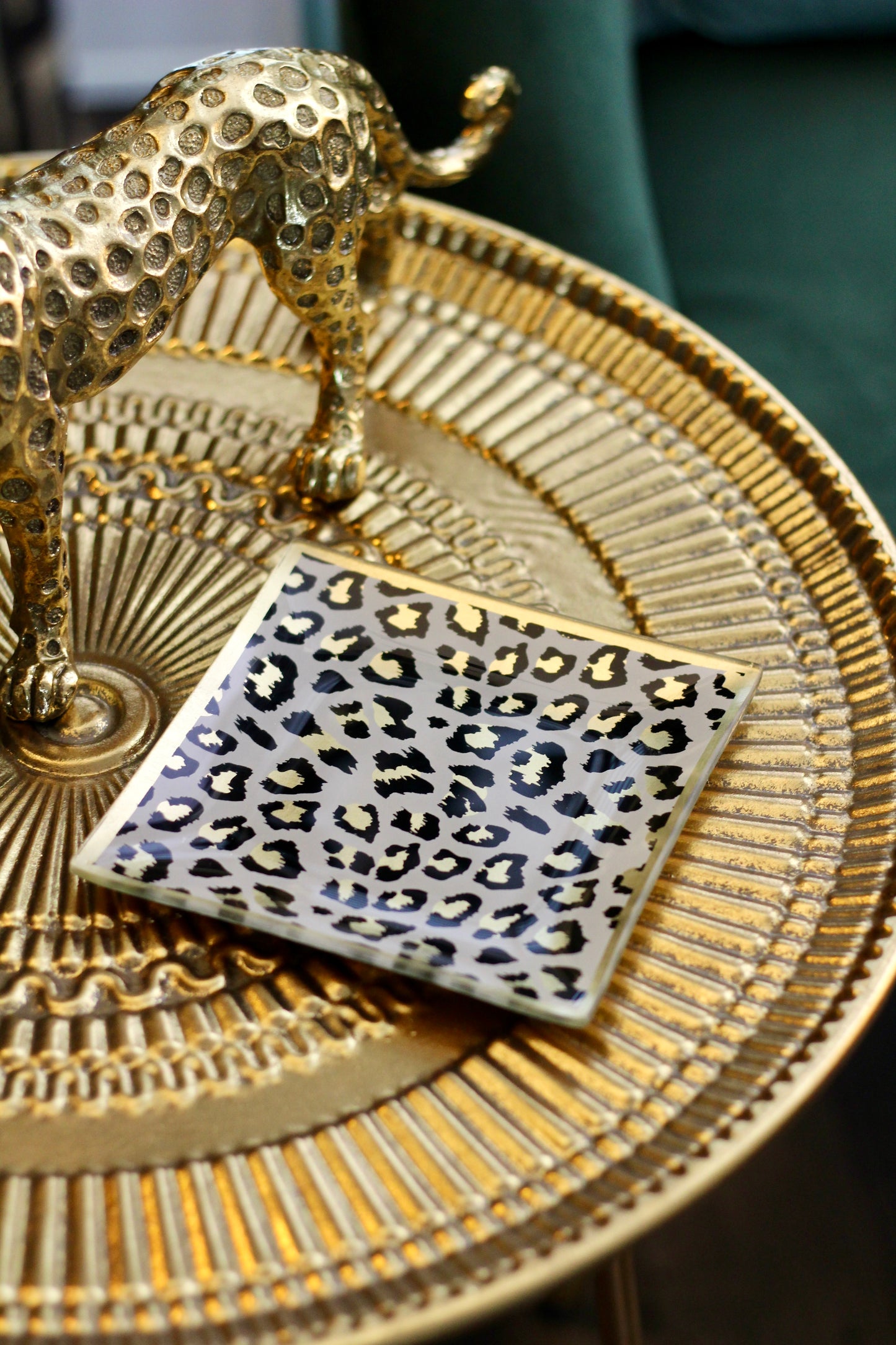 Leopard Print Trinket Tray