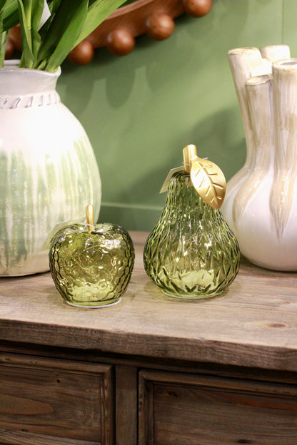 LED Glass Apple Decorative Light styled view – Leya Buster Interiors