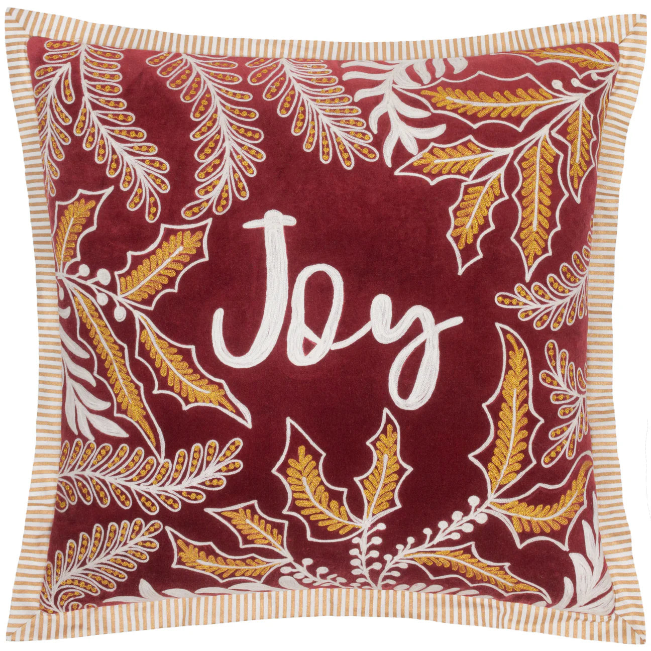 Joy Embroidered Cushion