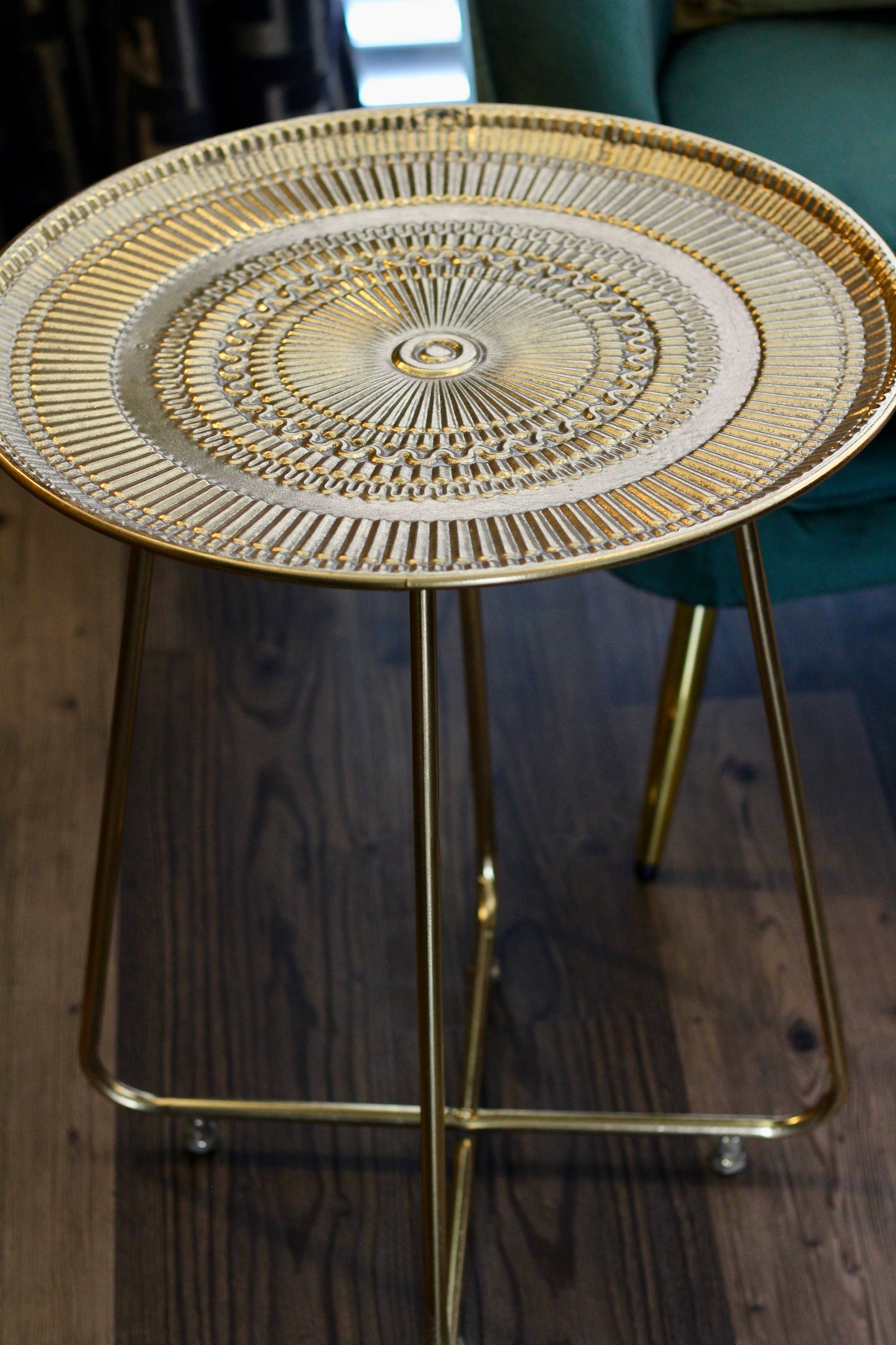 Antique Gold Round Table