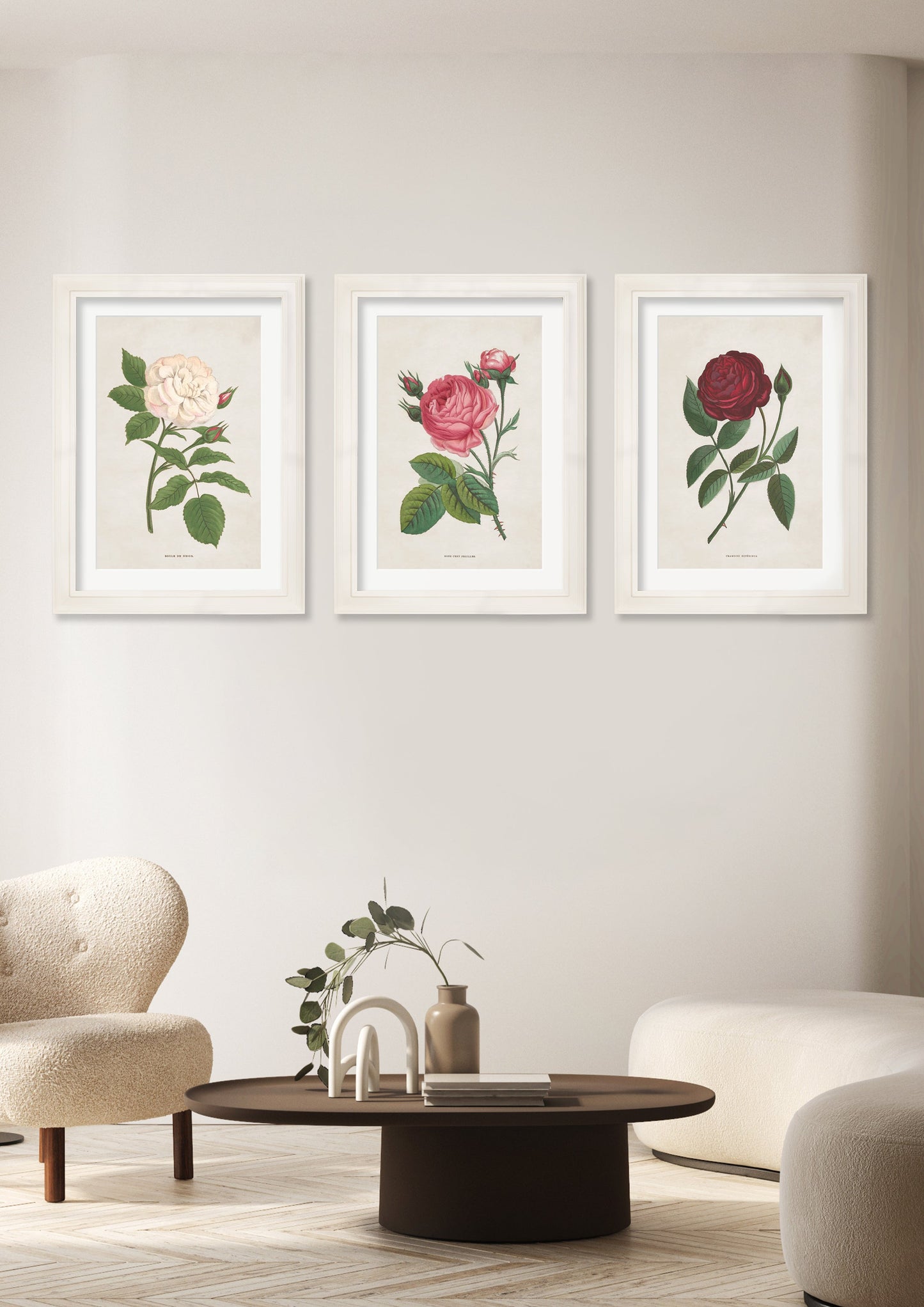 Rose Floral Illustrations – framed wall art at Leya Buster Interiors
