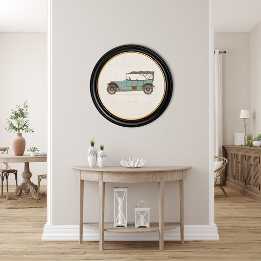 1914 ARGYLL 15/30 in Round Frame – framed wall art at Leya Buster Interiors