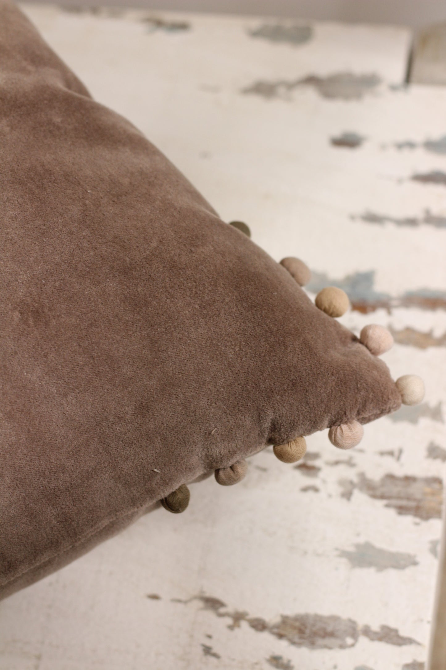 Velvet Cushion Taupe