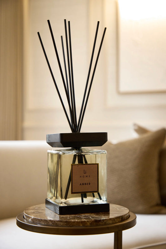 Luxury Square Reed Diffuser – Amber