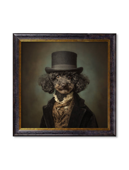 Sir Poodleton – Gentleman Poodle Oxford Square Frame detail – Leya Buster Interiors