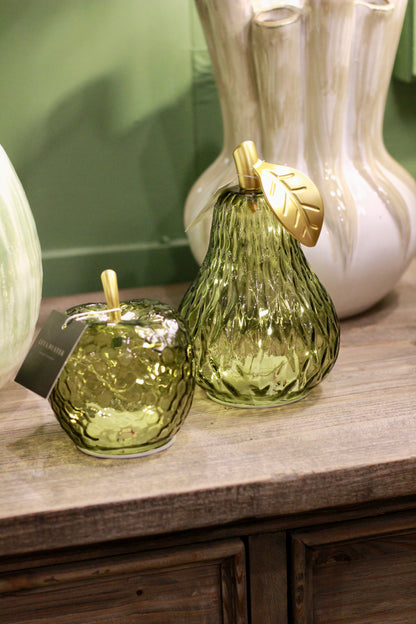 LED Glass Apple Decorative Light styled view – Leya Buster Interiors