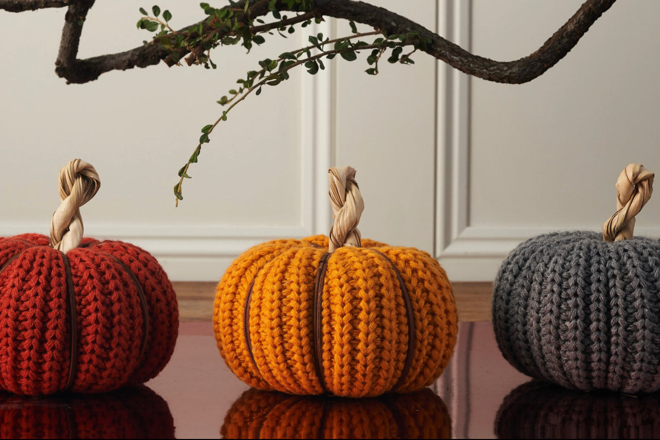 Grey Wool Pumpkin