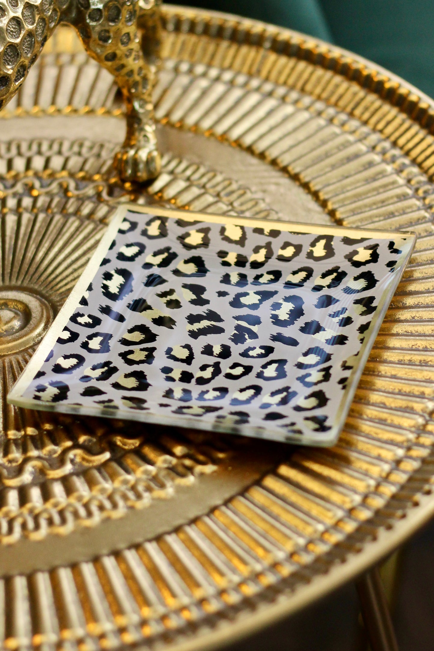 Leopard Print Trinket Tray