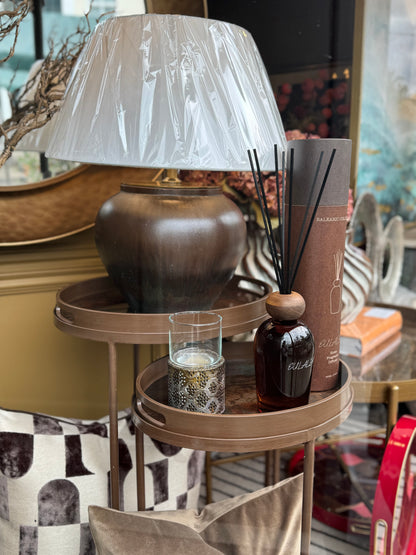 Ashford Bronze Table Lamp styled view – Leya Buster Interiors