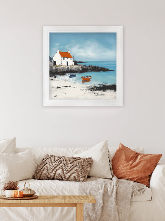 The Coastal House - White Hurstwood Square Frame