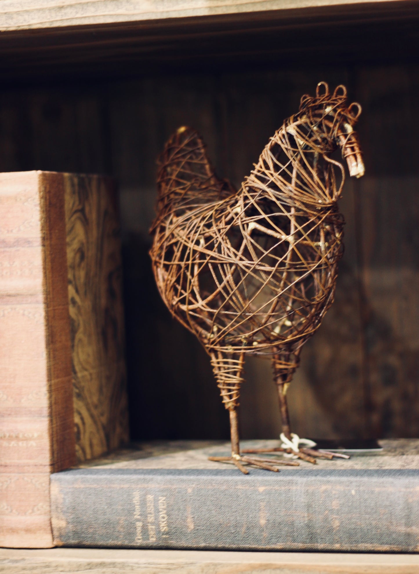 Rustic Decorative Wire Hen