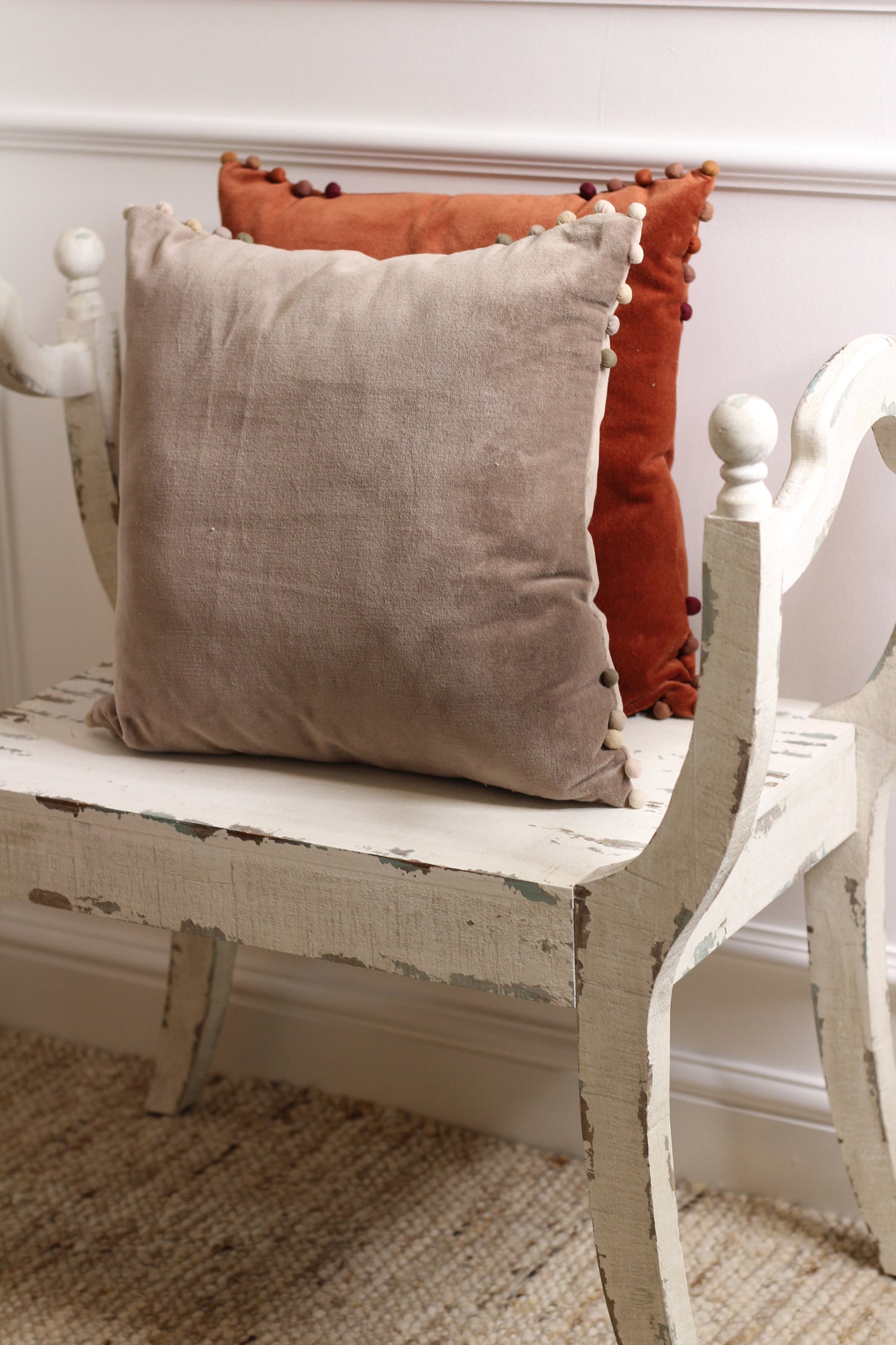 Velvet Cushion Taupe