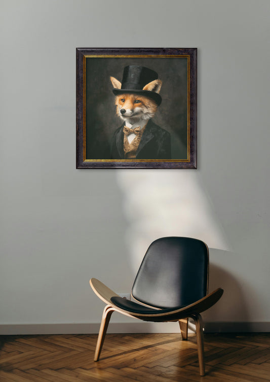 Count Foxalot - Gentleman Fox Oxford Square Frame