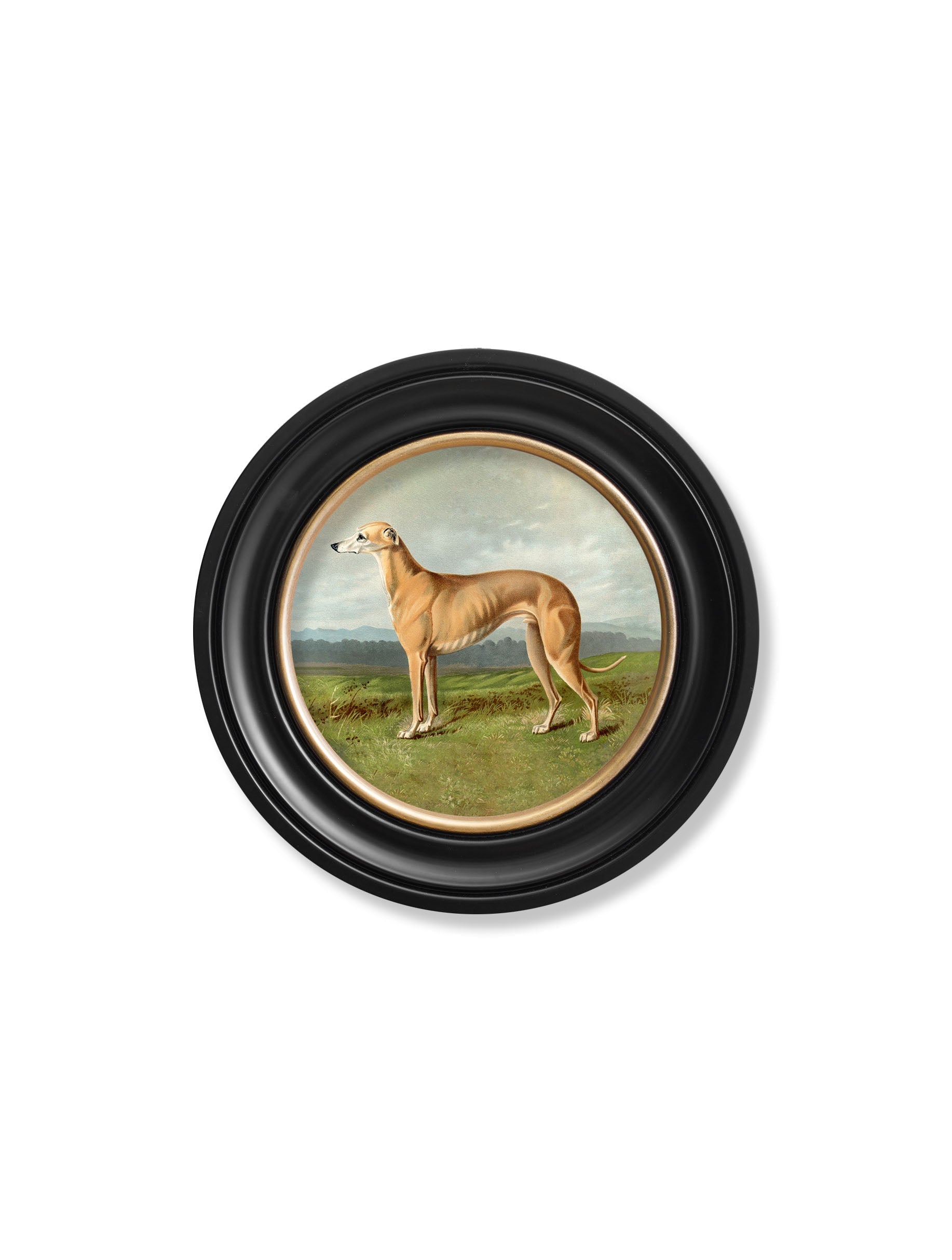c.1881 Working Dogs – Round Frame styled view – Leya Buster Interiors