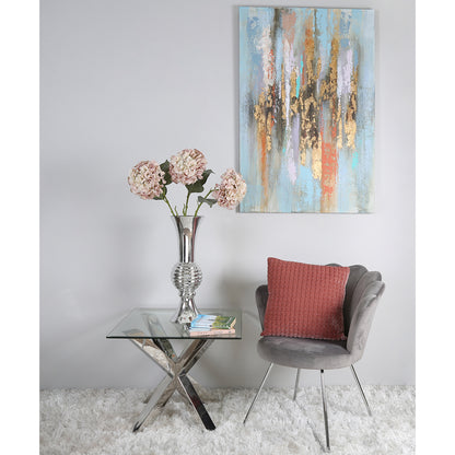 Pink Hydrangea Flower Stem styled view – Leya Buster Interiors
