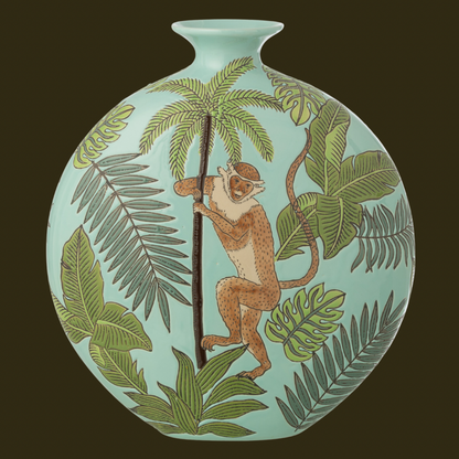 Monkey In The Jungle Blue Vase styled view – Leya Buster Interiors