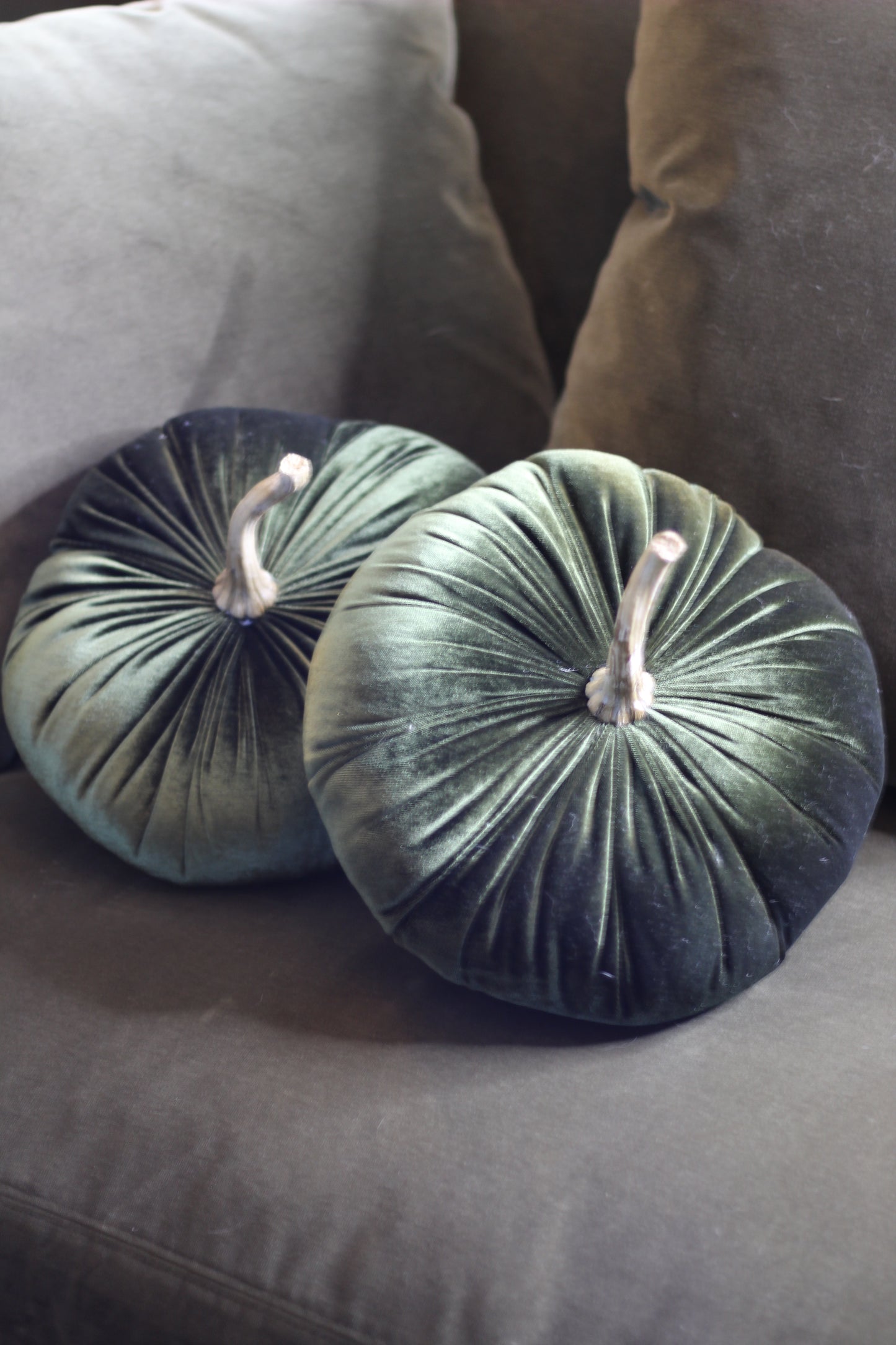 Green Velvet Pumpkin