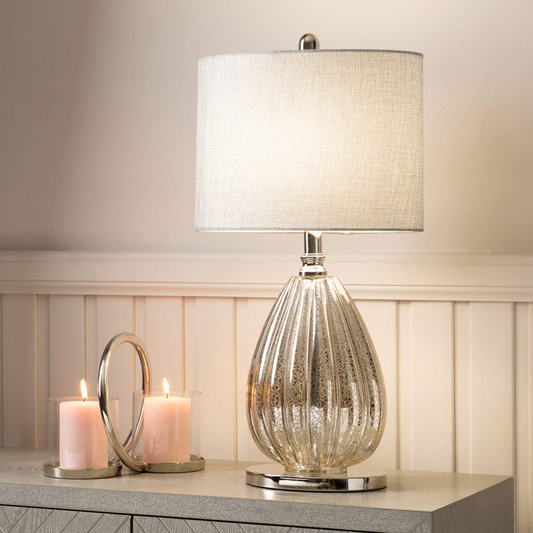 Silver Mercury Style Table Lamp