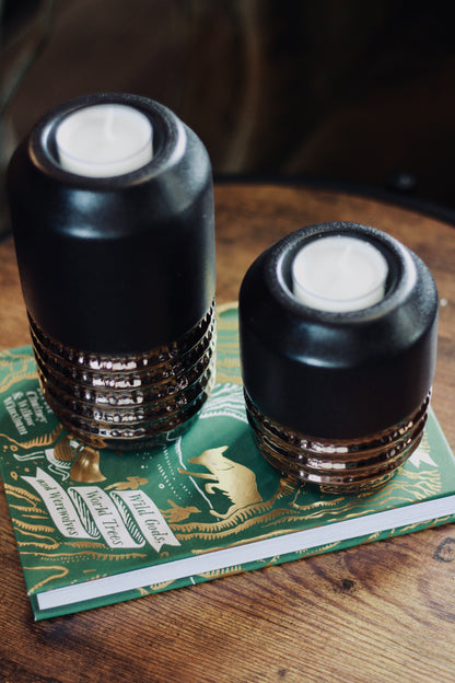Black & Bronze Tealight Holder | Small & Large styled view – Leya Buster Interiors
