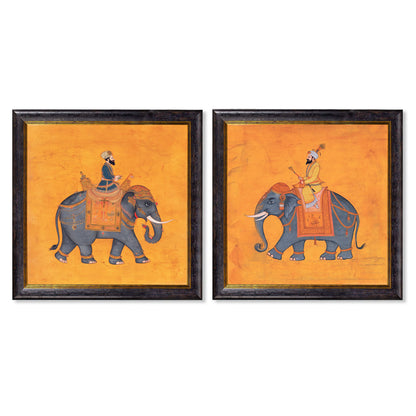 Royal Saffron Mughals – Oxford Square Frame detail – Leya Buster Interiors