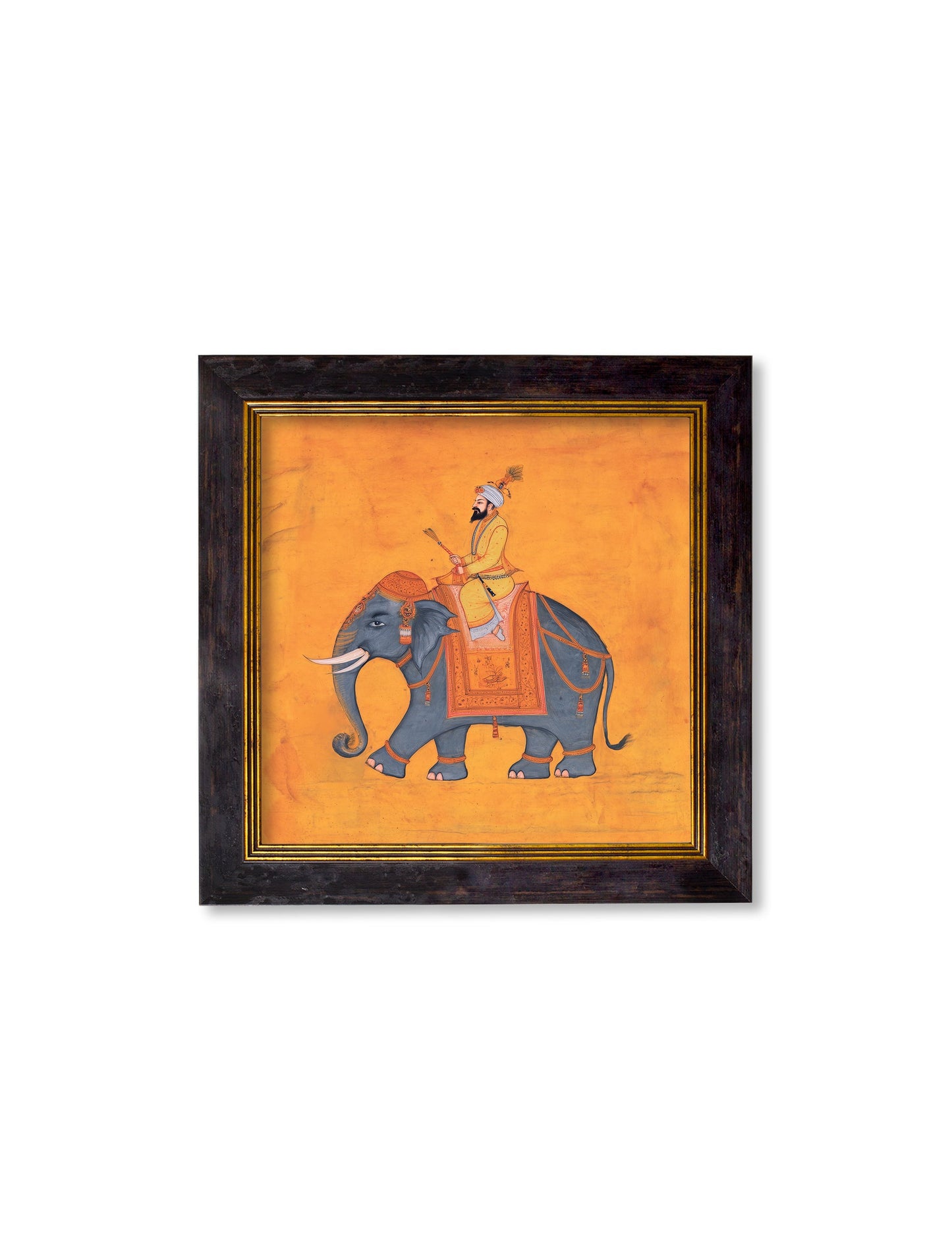 Royal Saffron Mughals – Oxford Square Frame styled view – Leya Buster Interiors