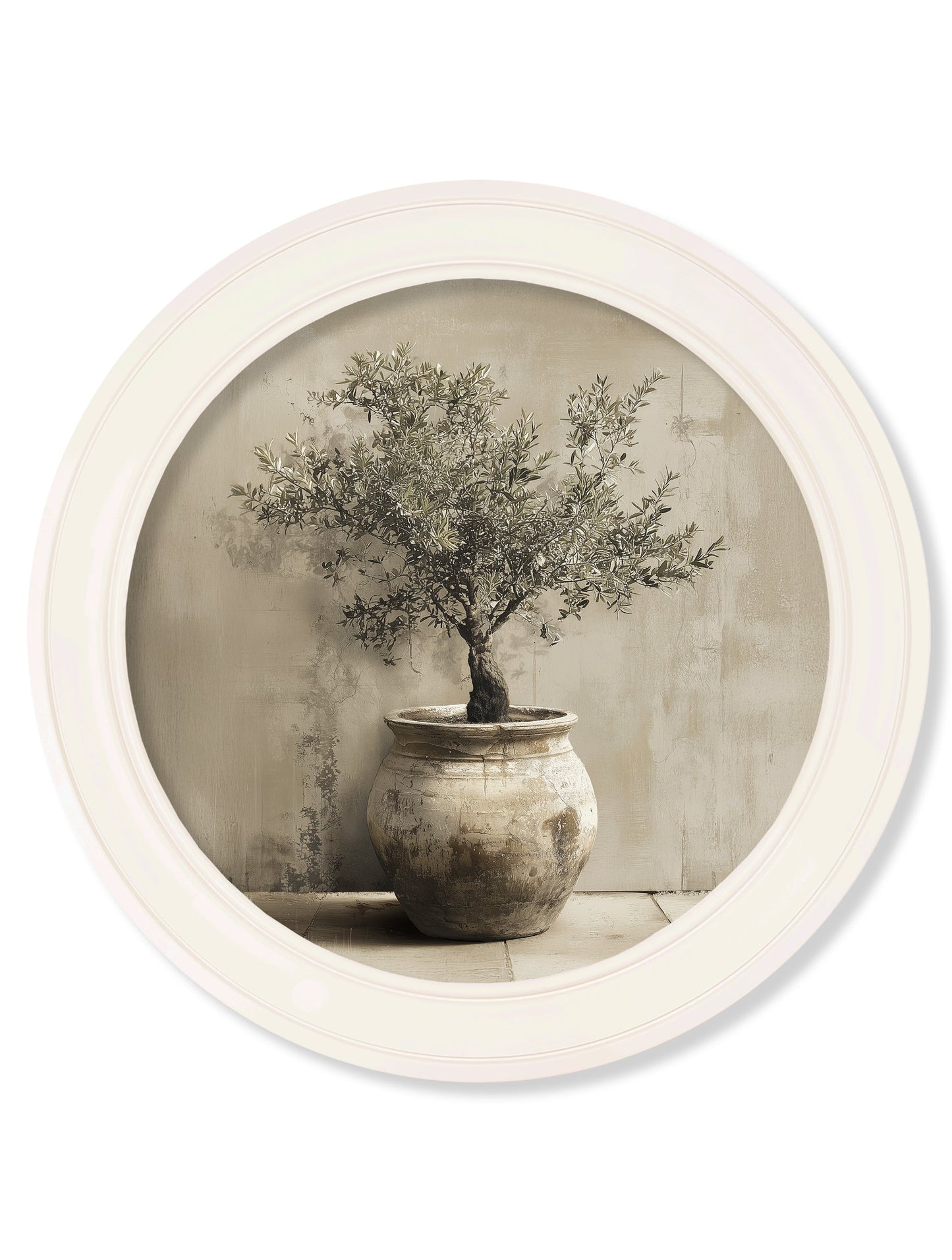 The Olive Tree - Oxford Strong White Round Frame