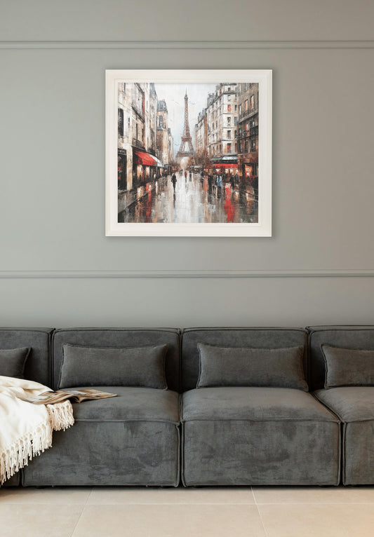 Paris Eiffel Tower - Cream Hurstwood Square Frame