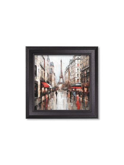 Paris Eiffel Tower – Black Hurstwood Square Frame styled view – Leya Buster Interiors