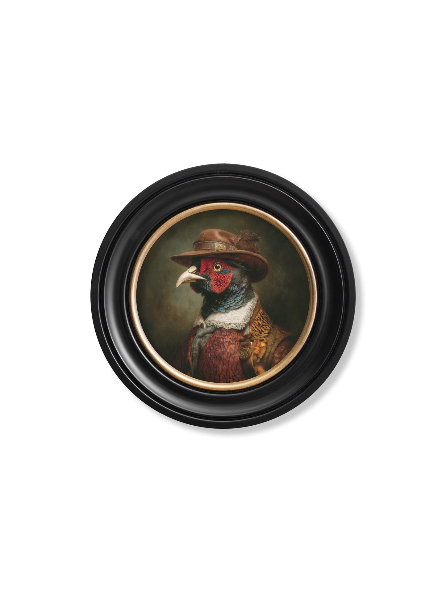 Baron Von Beak - Huntsman Pheasant Oxford Round Frame