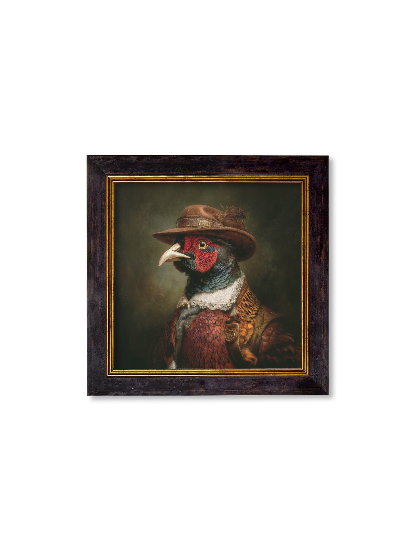 Baron Von Beak – Huntsman Pheasant Oxford Square Frame styled view – Leya Buster Interiors