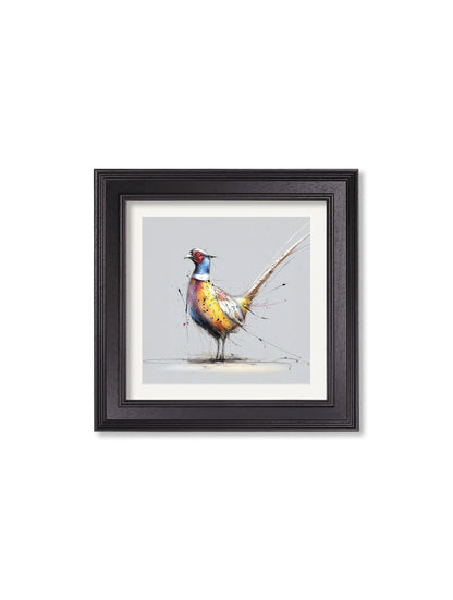 Plump Pheasant Cosy Sketch – Black Hurstwood Square Frame styled view – Leya Buster Interiors