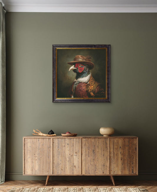 Baron Von Beak - Huntsman Pheasant Oxford Square Frame