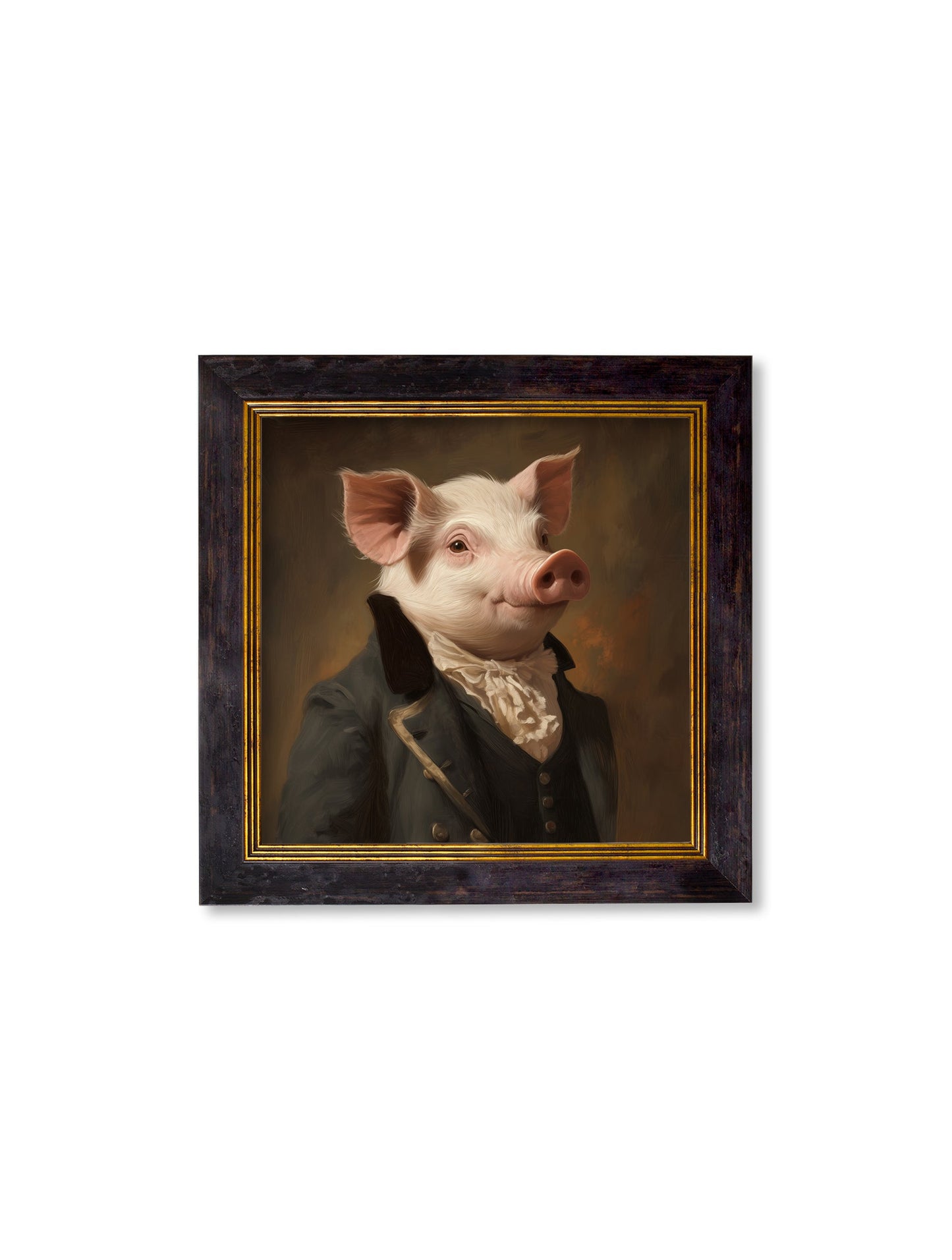 Duke of Truffleton – Gentleman Pig Oxford Square Frame styled view – Leya Buster Interiors