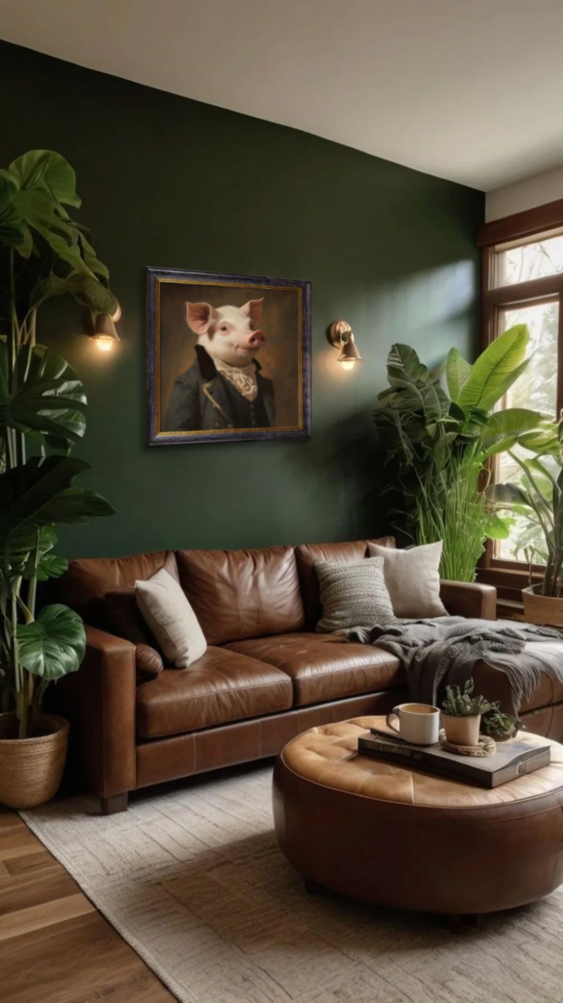 Duke of Truffleton – Gentleman Pig Oxford Square Frame – fine home fragrance at Leya Buster Interiors