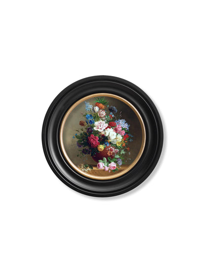 c.1812 Still Life of Flowers – Round styled view – Leya Buster Interiors