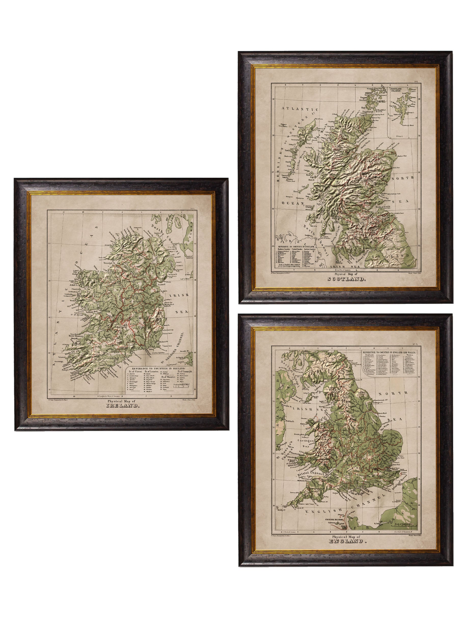 c.1880 Maps of The United Kingdom & Ireland detail – Leya Buster Interiors