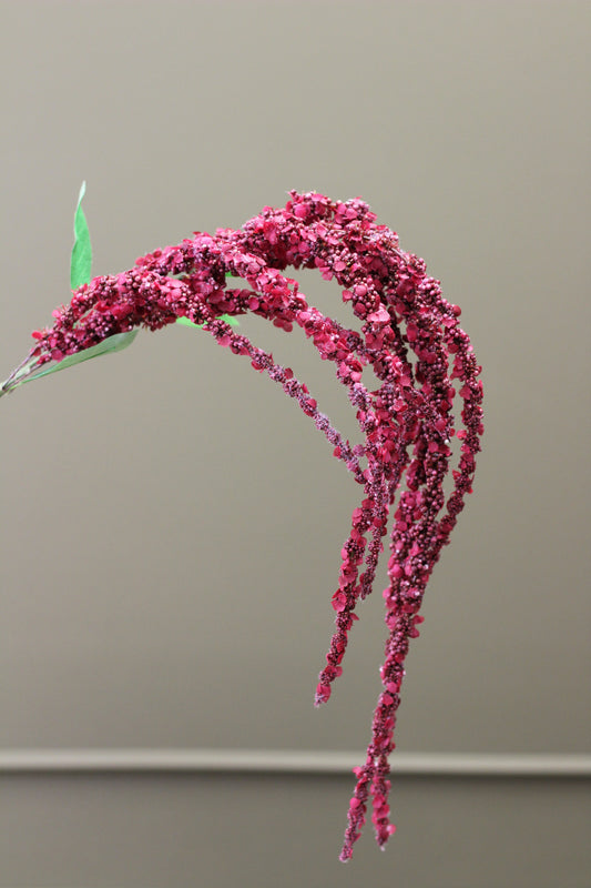 Cascading Amaranthus Stem – Burgundy faux trailing stem in rich burgundy tones